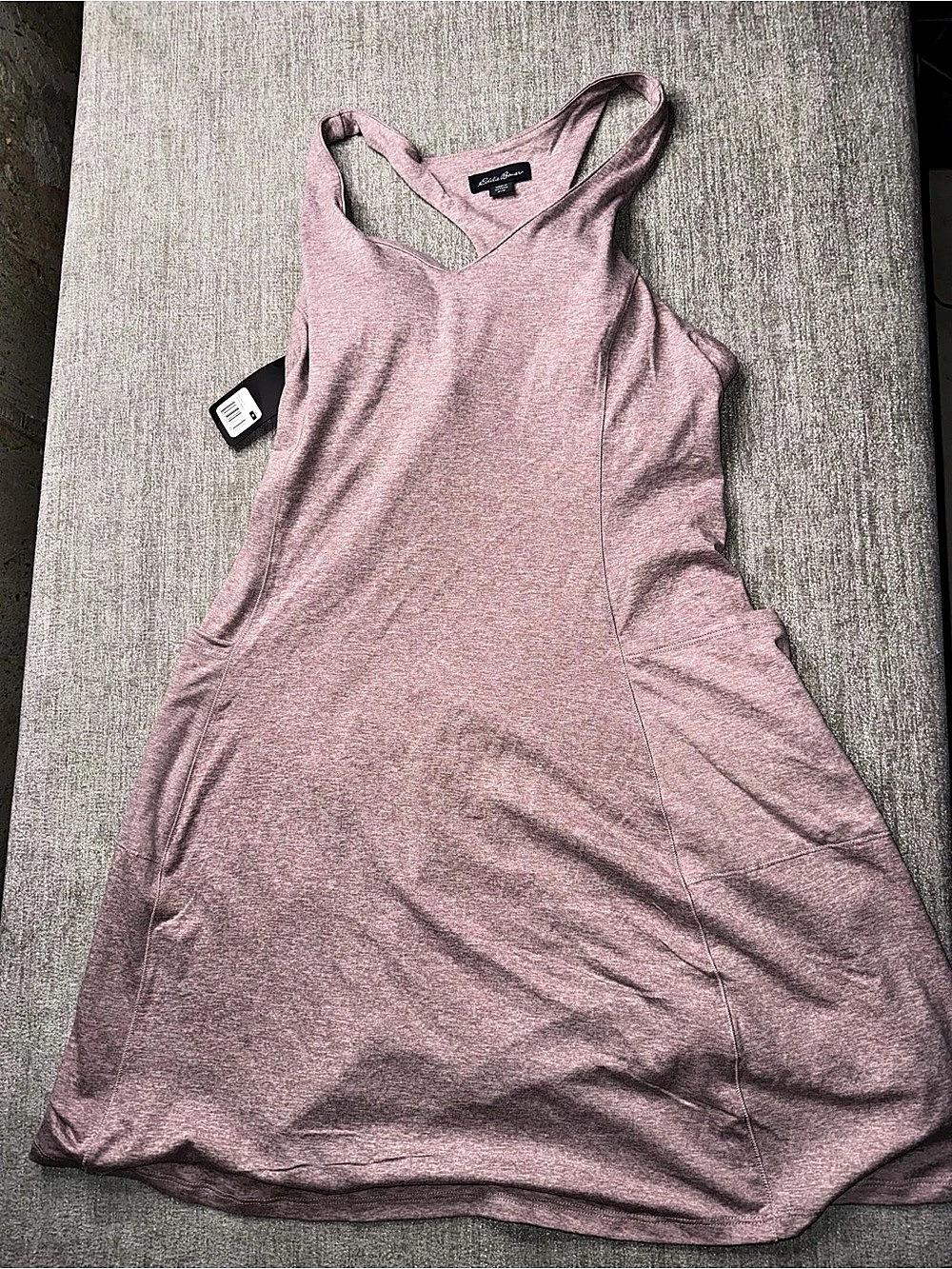 Eddie Bauer Pink Heather Active Dress Built-In Bra Pockets Size S NWT
